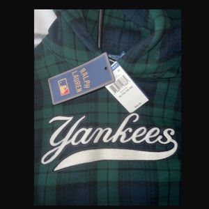 Polo Ralph Lauren Yankees Plaid Hoodie Sweatshirt